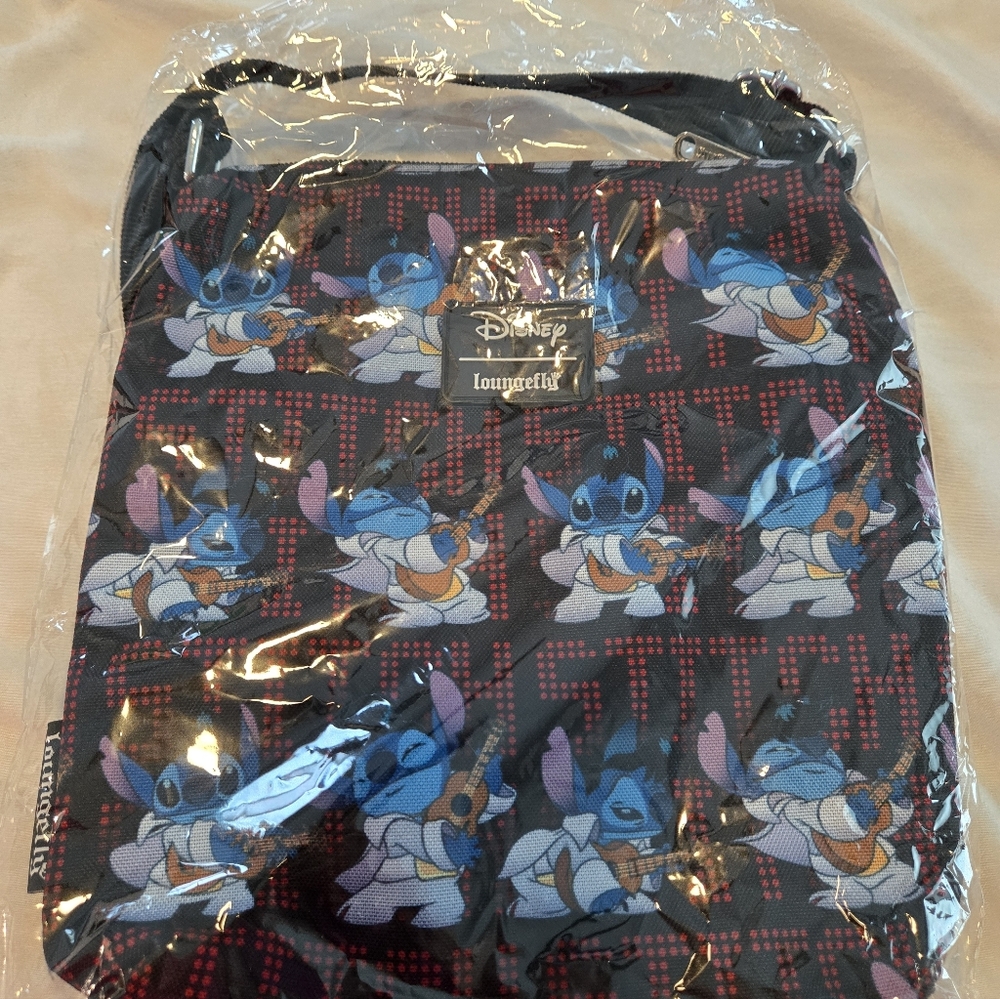Loungefly Elvis Stitch Patterned Crossbody Bag